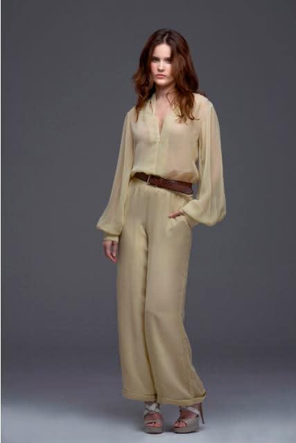 Jumpsuit Pantalón de Gasa Doble