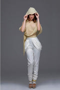 Blusa con Capucha y Pantalón Drapeado